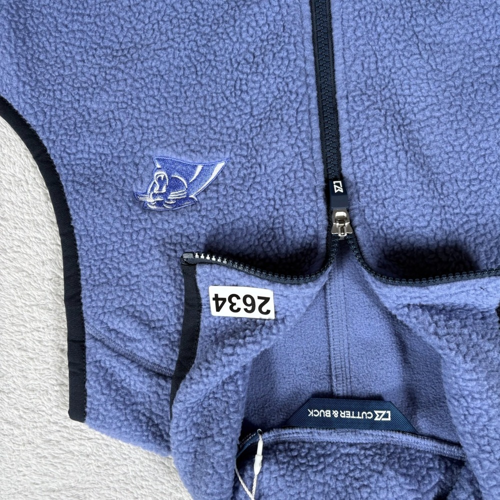 Cutter & Buck Cascade Epic NFL Carolina Panthers Football Vest Womens Large Blue - Picture 8 of 8